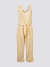 Ärmelloser Jumpsuit mit Streifenmuster und Gürtel - Frauen - yellow offwhite stripe Ärmelloser Jumpsuit mit Streifenmuster und Gürtel - Frauen - yellow offwhite stripe - 7 - TOM TAILOR