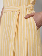 Ärmelloser Jumpsuit mit Streifenmuster und Gürtel - Frauen - yellow offwhite stripe Ärmelloser Jumpsuit mit Streifenmuster und Gürtel - Frauen - yellow offwhite stripe - 9 - TOM TAILOR