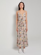 Maxi Trägerkleid mit tropischem Print - Frauen - white watercolor flower design Maxi Trägerkleid mit tropischem Print - Frauen - white watercolor flower design - 1 - TOM TAILOR