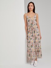 Maxi Trägerkleid mit tropischem Print - Frauen - white watercolor flower design Maxi Trägerkleid mit tropischem Print - Frauen - white watercolor flower design - 5 - TOM TAILOR
