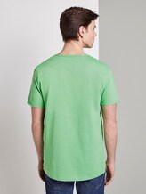 T-shirt met V-hals - Mannen - soft neo green melange T-shirt met V-hals - Mannen - soft neo green melange - 2 - TOM TAILOR Denim