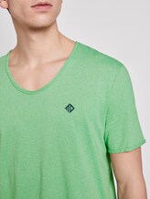 T-shirt met V-hals - Mannen - soft neo green melange T-shirt met V-hals - Mannen - soft neo green melange - 9 - TOM TAILOR Denim