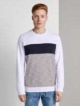 Sweatshirt mit Colorblocking - Männer - White Sweatshirt mit Colorblocking - Männer - White - 1 - TOM TAILOR Denim