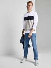 Sweatshirt mit Colorblocking - Männer - White Sweatshirt mit Colorblocking - Männer - White - 3 - TOM TAILOR Denim