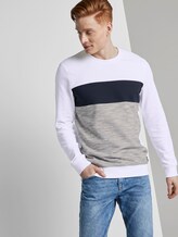 Sweatshirt mit Colorblocking - Männer - White Sweatshirt mit Colorblocking - Männer - White - 5 - TOM TAILOR Denim