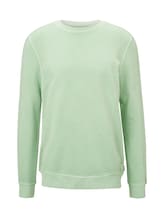 TOM TAILOR DENIM Herren Sweatshirt mit Logo-Print, grün, Gr.XL