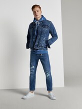 Hoodie in batik look - Mannen - blue big batik print Hoodie in batik look - Mannen - blue big batik print - 3 - TOM TAILOR Denim