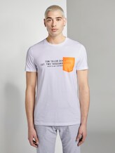 T-Shirt mit kontrastfarbener Brusttasche - Männer - White T-Shirt mit kontrastfarbener Brusttasche - Männer - White - 1 - TOM TAILOR Denim