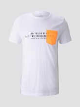 T-Shirt mit kontrastfarbener Brusttasche - Männer - White T-Shirt mit kontrastfarbener Brusttasche - Männer - White - 7 - TOM TAILOR Denim