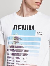 T-shirt with a palm tree print - Men - White T-shirt with a palm tree print - Men - White - 10 - TOM TAILOR Denim