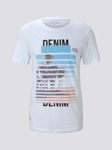 T-shirt with a palm tree print - Men - White T-shirt with a palm tree print - Men - White - 7 - TOM TAILOR Denim