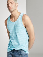 Tank-Top mit Streifenstruktur - Männer - soft sky blue mixed structure Tank-Top mit Streifenstruktur - Männer - soft sky blue mixed structure - 5 - TOM TAILOR Denim