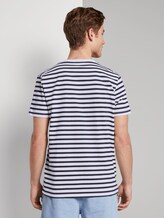 Gestreiftes T-Shirt mit Bio-Baumwolle - Männer - navy stripe bold Gestreiftes T-Shirt mit Bio-Baumwolle - Männer - navy stripe bold - 2 - TOM TAILOR Denim