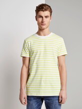 Gestreiftes T-Shirt mit Bio-Baumwolle - Männer - canary light yarn dye stripe Gestreiftes T-Shirt mit Bio-Baumwolle - Männer - canary light yarn dye stripe - 1 - TOM TAILOR Denim