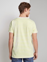 Gestreiftes T-Shirt mit Bio-Baumwolle - Männer - canary light yarn dye stripe Gestreiftes T-Shirt mit Bio-Baumwolle - Männer - canary light yarn dye stripe - 2 - TOM TAILOR Denim