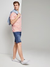 Gestreiftes T-Shirt mit Bio-Baumwolle - Männer - summer peach yarn dye stripe Gestreiftes T-Shirt mit Bio-Baumwolle - Männer - summer peach yarn dye stripe - 3 - TOM TAILOR Denim