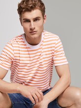 Gestreiftes T-Shirt mit Bio-Baumwolle - Männer - summer peach yarn dye stripe Gestreiftes T-Shirt mit Bio-Baumwolle - Männer - summer peach yarn dye stripe - 5 - TOM TAILOR Denim