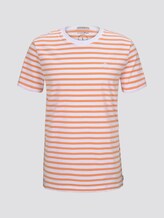 Gestreiftes T-Shirt mit Bio-Baumwolle - Männer - summer peach yarn dye stripe Gestreiftes T-Shirt mit Bio-Baumwolle - Männer - summer peach yarn dye stripe - 7 - TOM TAILOR Denim