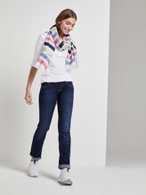 Poloshirt in Crincle-Optik mit Spitzeneinsatz - Frauen - White Poloshirt in Crincle-Optik mit Spitzeneinsatz - Frauen - White - 3 - TOM TAILOR