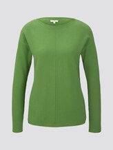 Weicher Pullover mit Streifenstruktur - Frauen - sundried turf green Weicher Pullover mit Streifenstruktur - Frauen - sundried turf green - 7 - TOM TAILOR