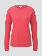 Weicher Pullover mit Streifenstruktur - Frauen - charming pink Weicher Pullover mit Streifenstruktur - Frauen - charming pink - 7 - TOM TAILOR