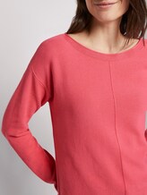 Weicher Pullover mit Streifenstruktur - Frauen - charming pink Weicher Pullover mit Streifenstruktur - Frauen - charming pink - 9 - TOM TAILOR