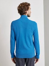 Strickjacke mit Stehkragen im Struktur-Mix - Männer - brilliant middle blue Strickjacke mit Stehkragen im Struktur-Mix - Männer - brilliant middle blue - 2 - TOM TAILOR
