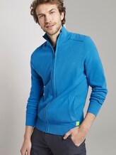 Strickjacke mit Stehkragen im Struktur-Mix - Männer - brilliant middle blue Strickjacke mit Stehkragen im Struktur-Mix - Männer - brilliant middle blue - 5 - TOM TAILOR