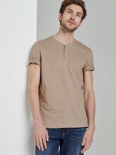Basic Henley-T-Shirt in Melange-Optik - Männer - Silver Ecru Basic Henley-T-Shirt in Melange-Optik - Männer - Silver Ecru - 5 - TOM TAILOR