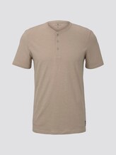 Basic Henley-T-Shirt in Melange-Optik - Männer - Silver Ecru Basic Henley-T-Shirt in Melange-Optik - Männer - Silver Ecru - 7 - TOM TAILOR