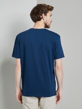 Basic Henley-T-Shirt in Melange-Optik - Männer - after dark blue Basic Henley-T-Shirt in Melange-Optik - Männer - after dark blue - 2 - TOM TAILOR