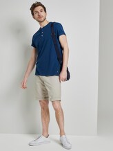 Basic Henley-T-Shirt in Melange-Optik - Männer - after dark blue Basic Henley-T-Shirt in Melange-Optik - Männer - after dark blue - 3 - TOM TAILOR