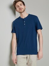 Basic Henley-T-Shirt in Melange-Optik - Männer - after dark blue Basic Henley-T-Shirt in Melange-Optik - Männer - after dark blue - 5 - TOM TAILOR