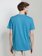 Basic Henley-T-Shirt in Melange-Optik - Männer - crystal sea blue Basic Henley-T-Shirt in Melange-Optik - Männer - crystal sea blue - 2 - TOM TAILOR