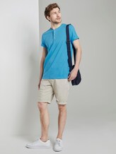 Basic Henley-T-Shirt in Melange-Optik - Männer - crystal sea blue Basic Henley-T-Shirt in Melange-Optik - Männer - crystal sea blue - 3 - TOM TAILOR