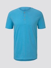 Basic Henley-T-Shirt in Melange-Optik - Männer - crystal sea blue Basic Henley-T-Shirt in Melange-Optik - Männer - crystal sea blue - 7 - TOM TAILOR