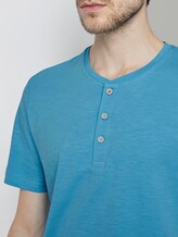 Basic Henley-T-Shirt in Melange-Optik - Männer - crystal sea blue Basic Henley-T-Shirt in Melange-Optik - Männer - crystal sea blue - 9 - TOM TAILOR