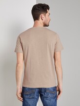 Meliertes T-Shirt mit Print - Männer - Silver Ecru Meliertes T-Shirt mit Print - Männer - Silver Ecru - 2 - TOM TAILOR