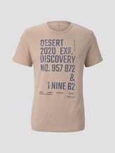 Meliertes T-Shirt mit Print - Männer - Silver Ecru Meliertes T-Shirt mit Print - Männer - Silver Ecru - 7 - TOM TAILOR