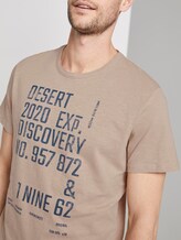 Meliertes T-Shirt mit Print - Männer - Silver Ecru Meliertes T-Shirt mit Print - Männer - Silver Ecru - 9 - TOM TAILOR