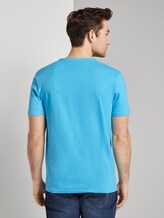 Meliertes T-Shirt mit Print - Männer - aquarius turquoise Meliertes T-Shirt mit Print - Männer - aquarius turquoise - 2 - TOM TAILOR