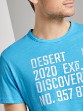 Meliertes T-Shirt mit Print - Männer - aquarius turquoise Meliertes T-Shirt mit Print - Männer - aquarius turquoise - 9 - TOM TAILOR