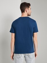 Meliertes T-Shirt mit Print - Männer - after dark blue Meliertes T-Shirt mit Print - Männer - after dark blue - 2 - TOM TAILOR