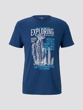 Meliertes T-Shirt mit Print - Männer - after dark blue Meliertes T-Shirt mit Print - Männer - after dark blue - 7 - TOM TAILOR