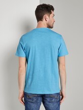 Meliertes T-Shirt mit Print - Männer - crystal sea blue Meliertes T-Shirt mit Print - Männer - crystal sea blue - 2 - TOM TAILOR