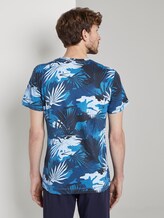 T-Shirt mit tropischem Allover-Print - Männer - blue leaf design T-Shirt mit tropischem Allover-Print - Männer - blue leaf design - 2 - TOM TAILOR