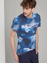 T-Shirt mit tropischem Allover-Print - Männer - blue leaf design T-Shirt mit tropischem Allover-Print - Männer - blue leaf design - 5 - TOM TAILOR