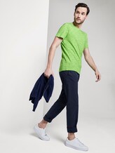 T-shirt in melange look - Mannen - neon green melange inject T-shirt in melange look - Mannen - neon green melange inject - 3 - TOM TAILOR