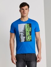 T-Shirt mit NYC-Print - Männer - Electric Teal Blue T-Shirt mit NYC-Print - Männer - Electric Teal Blue - 1 - TOM TAILOR