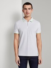 Poloshirt mit Reißverschluss - Männer - White Poloshirt mit Reißverschluss - Männer - White - 1 - TOM TAILOR